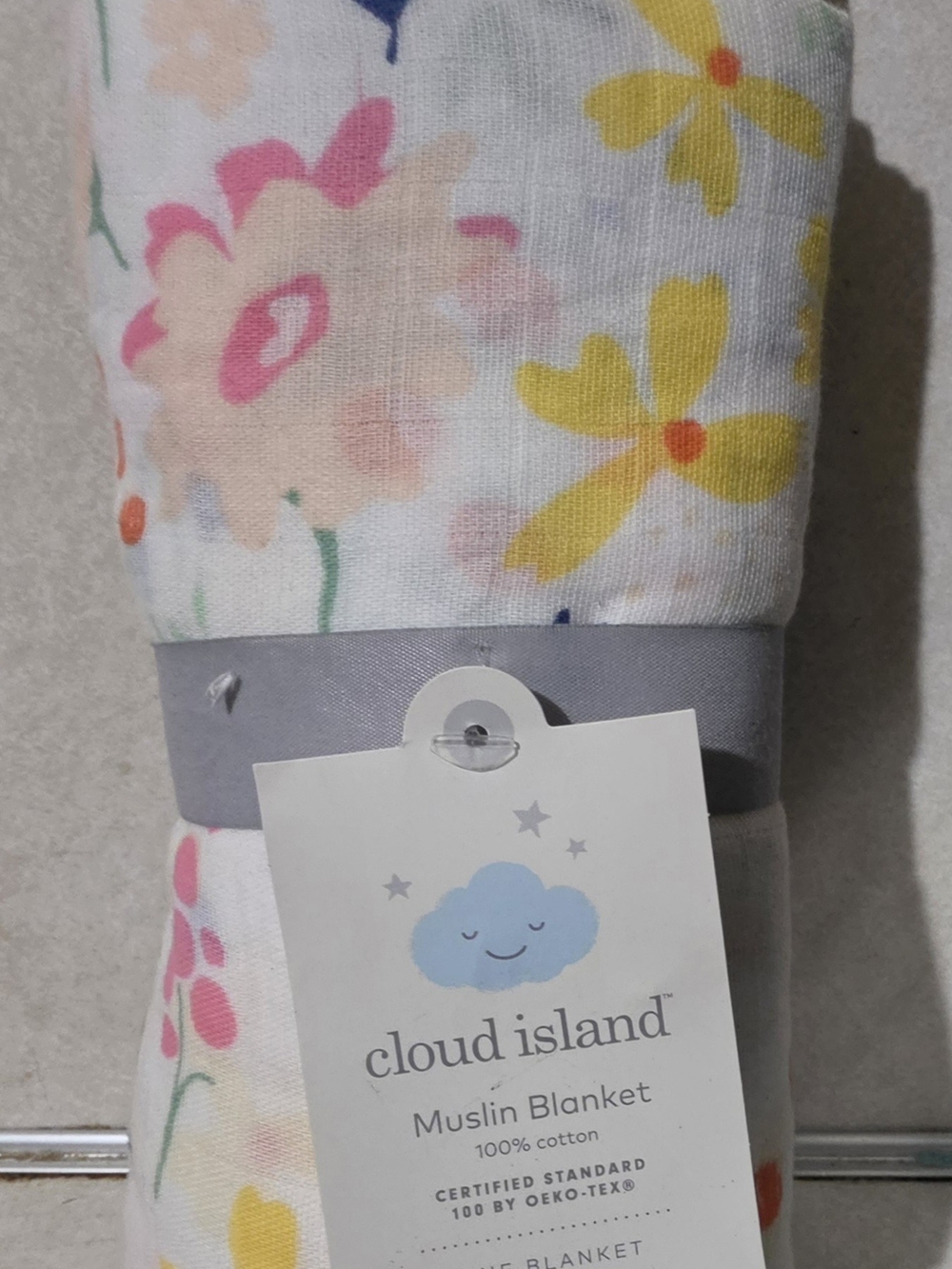Cloud island Floral Muslin Blanket in Multicolored Flowers